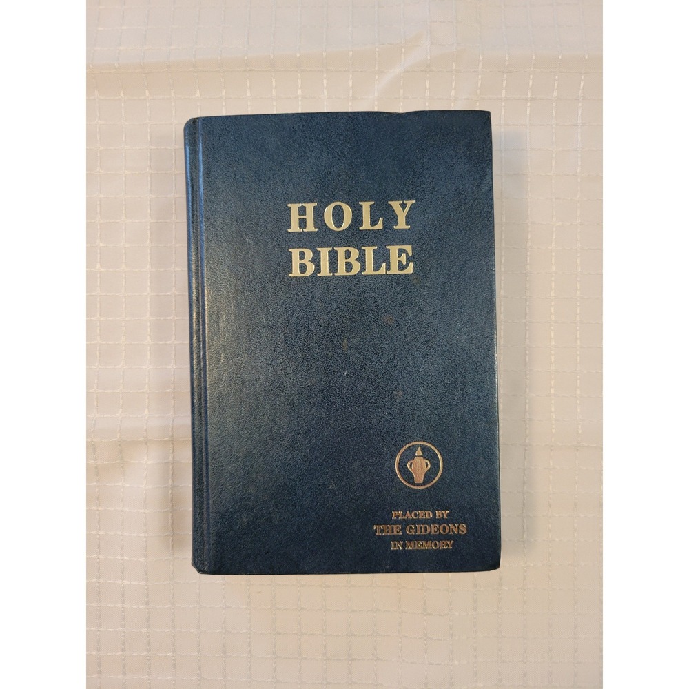 Gideons International Holy Bible‎ Blue Hardcover Gold Lettering Help Index KJV